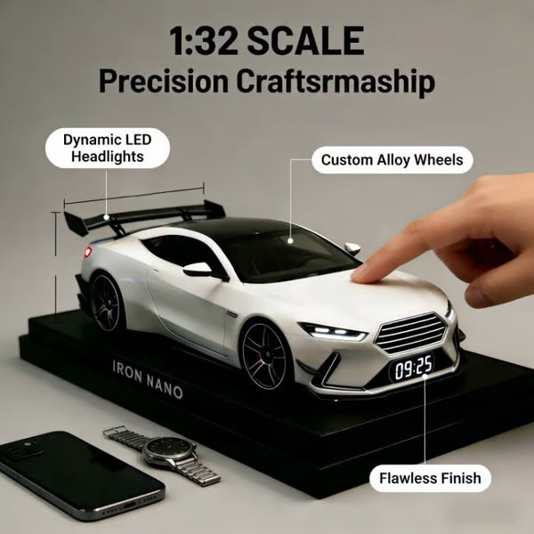 🎁🎄Hypercar Alarm Clock –🏎️Realistic sound and light effects