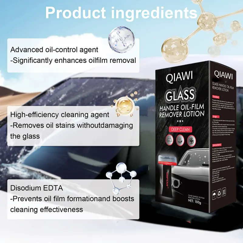 Automotive Handheld Oil Flmr Cream,Glass Decontamination Without Traces,Window Oil Film Cleaning,FastCleaning