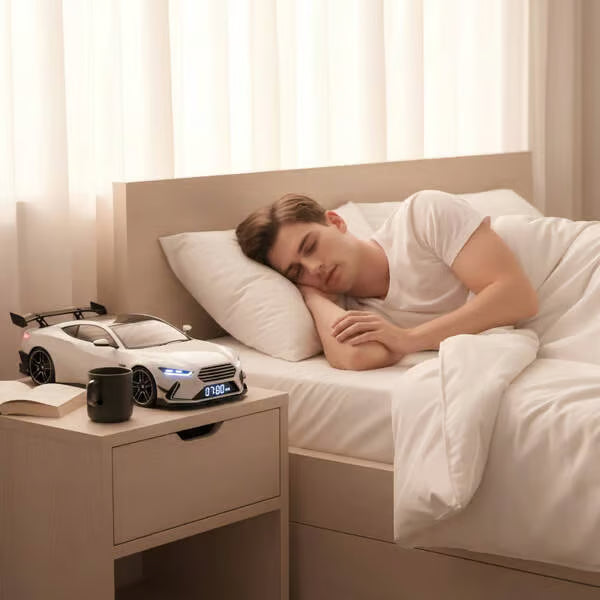 🎁🎄Hypercar Alarm Clock –🏎️Realistic sound and light effects