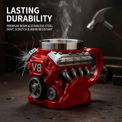 🔥LAST DAY 50% OFF🔥-Retro Engine Coffee Mug, V8 Engines Stainless Steel Cup