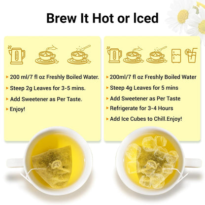 “FurCaper™ Chamomile Herbal Tea – Pure, Soothing, Caffeine-Free Relaxation (50 Bags)”