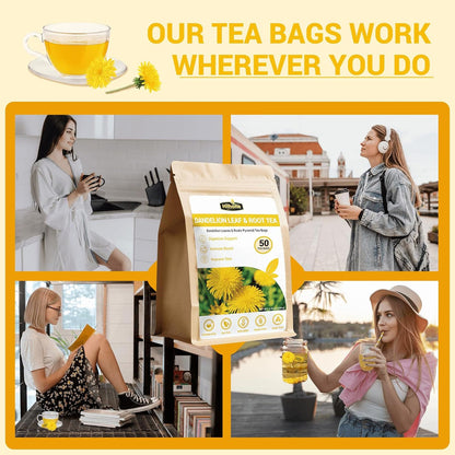 Dandelion Leaf & Root Herbal Tea-Caffeine-free, 50 Teabags