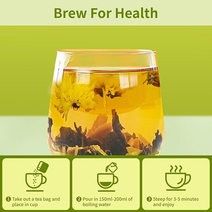 Dandelion Wolfberry Herbal Tea | Organic 8-Herb Blend | Caffeine-Free (36 Bags)