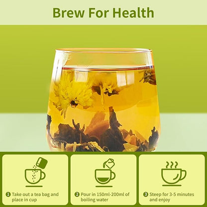 Dandelion Wolfberry Herbal Tea | Organic 8-Herb Blend | Caffeine-Free (36 Bags)