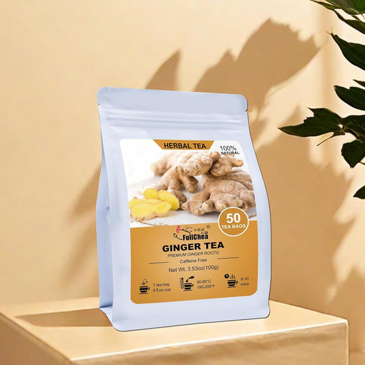 Ginger Tea Bags, 50 Teabags, 2g/bag - Premium Ginger Root Tea Bag