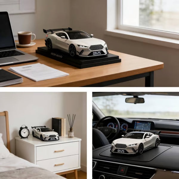 🎁🎄Hypercar Alarm Clock –🏎️Realistic sound and light effects